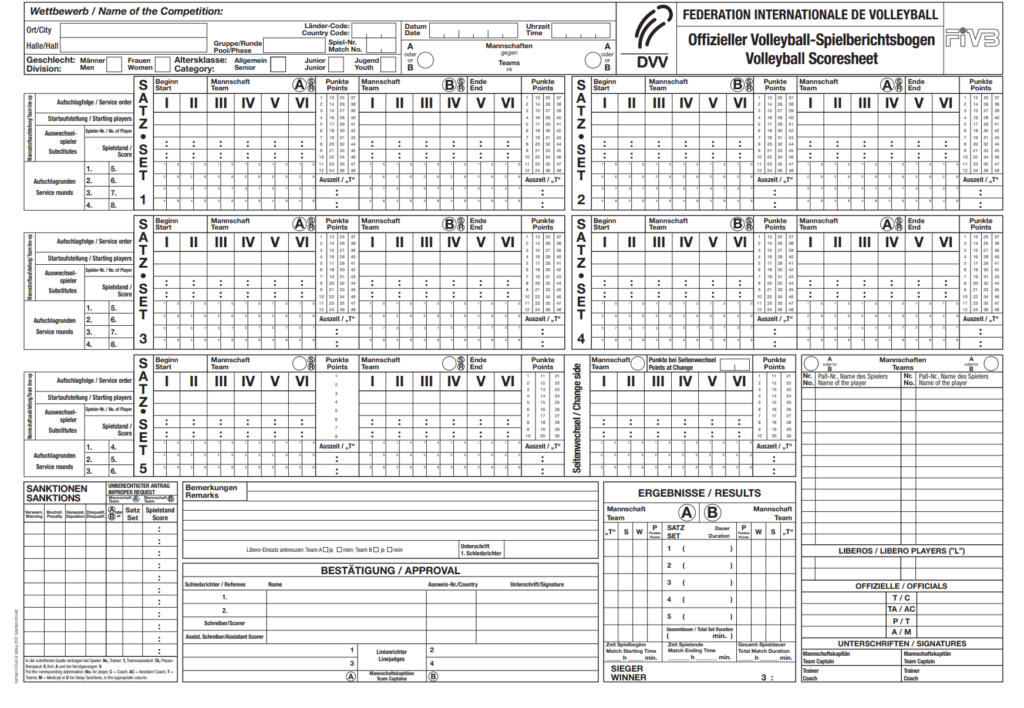 volleyball spielberichtsbogen download
